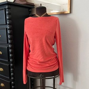 Anthropologie saturday sunday Sm Coral Fleece Top! Excellent Condition!!